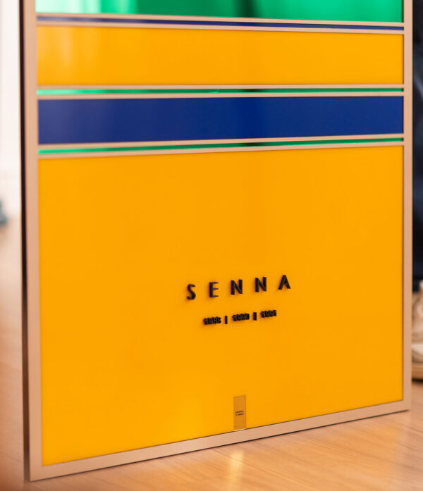 Quadro Ayrton Senna Tricampeão Edição Limitada 80x60cm Obra Premium Numerada