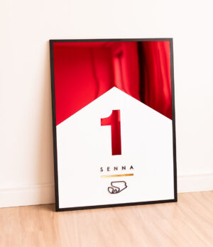 Quadro Interlagos 1991 Ayrton Senna Edição Limitada 60x80cm Obra Premium Numerada