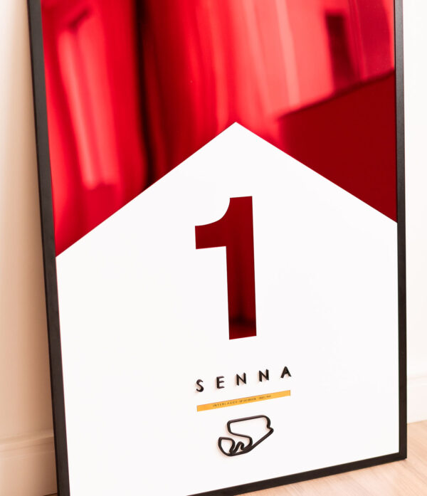 Quadro Interlagos 1991 Ayrton Senna Edição Limitada 60x80cm Obra Premium Numerada