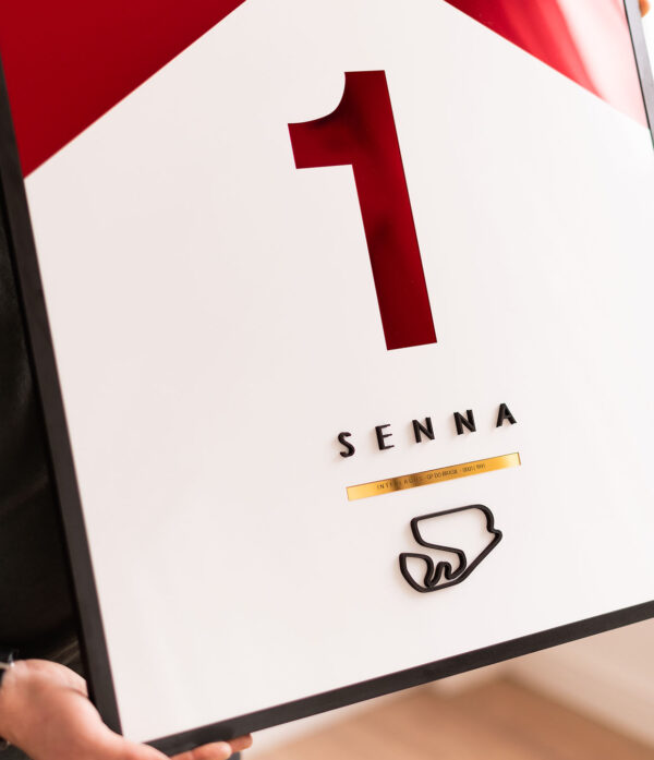 Quadro Interlagos 1991 Ayrton Senna Edição Limitada 60x80cm Obra Premium Numerada