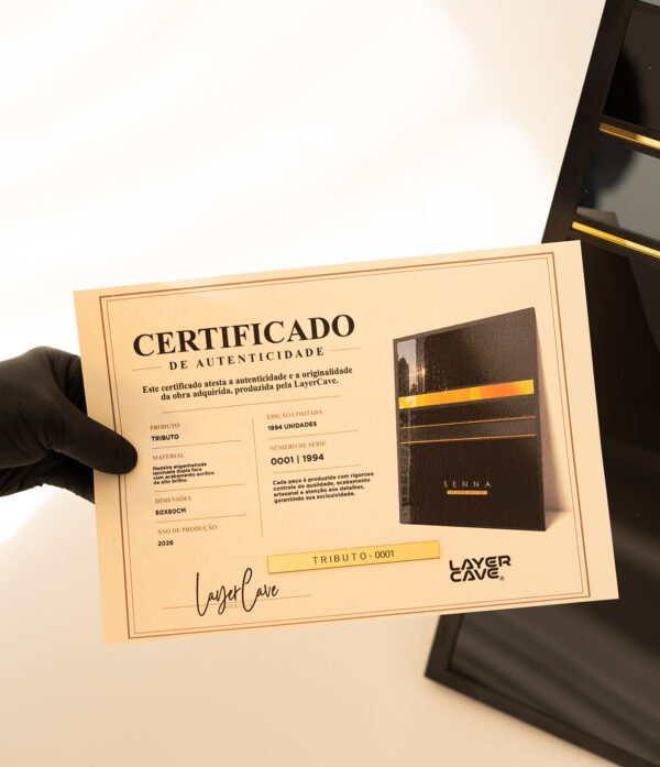 Quadro Tributo a Ayrton Senna 60x80 Tripla Camada Edição Limitada Fórmula 1 Decoração Premium