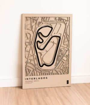 Quadro Decorativo Circuito Interlagos Edição Limitada 55x80cm Premium