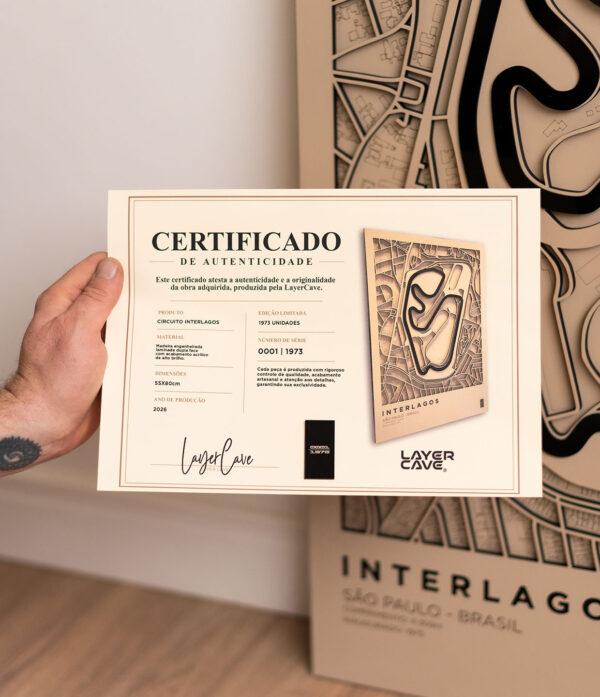 Quadro Decorativo Circuito Interlagos Edição Limitada 55x80cm Premium