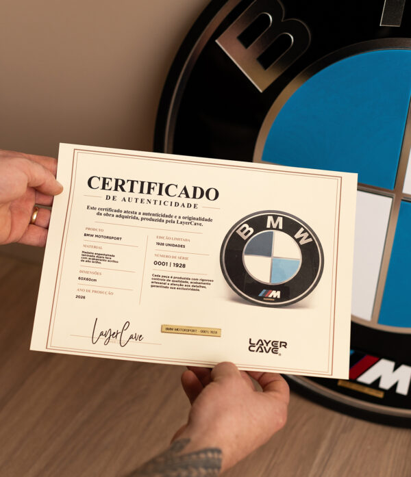 Brasão Especial BMW Edição Limitada Numerada 60cm Triplacamada