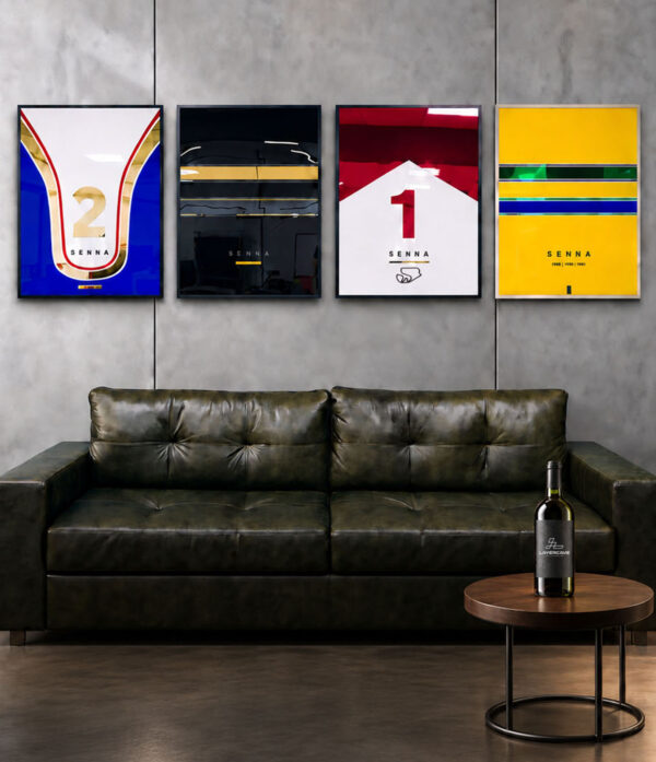 Kit Obras Senna 4 Peças 60x80 Williams Tributo Interlagos Tricampeonato
